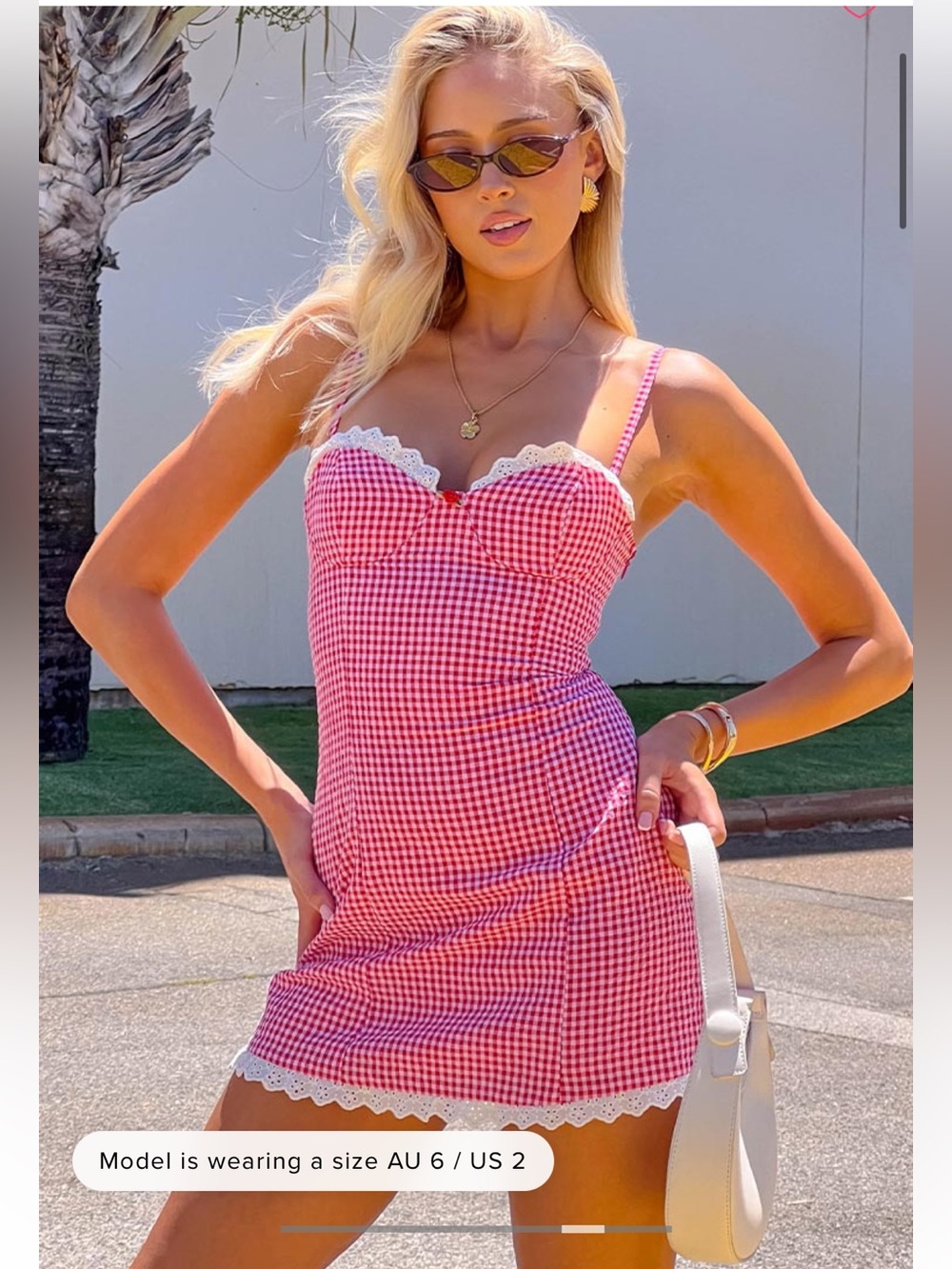 Beginning Boutique Cutie Pie Red Gingham Mini Dress size 0